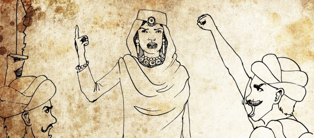 उत्तर प्रदेश की सांस्कृतिक यात्राएँ : आठ : आधी आबादी का सफरनामा : दो : बेगम हज़रतमहल जन-जागरण यात्रा (11 फरवरी से 14 फरवरी 1999, लखनऊ, बाराबंकी, गोंडा जिला) 2 Begum Hazrat Mahal Zubaan Via Google Art and culture e1679304122806