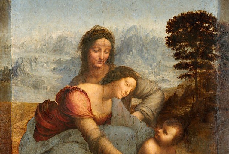 लियोनार्दो दा विंची को समझना ... 12 764px Leonardo da Vinci Virgin and Child with St Anne C2RMF retouched e1658842631285