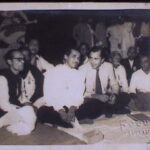 Hemango Biswas with Bhupen Hazarika and Balraj Shahani at 1955 Assam IPTA Conference
